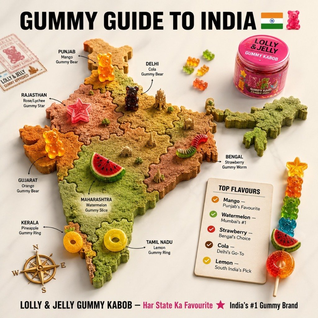 Gummy Guide to India Map
