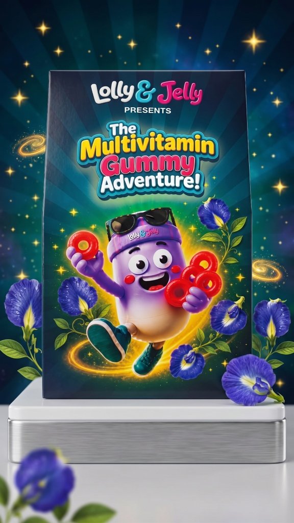 Lolly & Jelly Multivitamin Gummy Adventure Box Front
